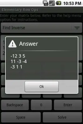 Elementary Row Ops android App screenshot 0